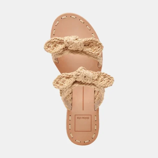 DINAH SANDALS LT NATURAL RAFFIA