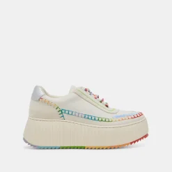 DOLEN PRIDE SNEAKERS WHITE MULTI LEATHER