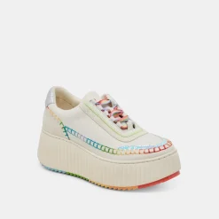 DOLEN PRIDE SNEAKERS WHITE MULTI LEATHER