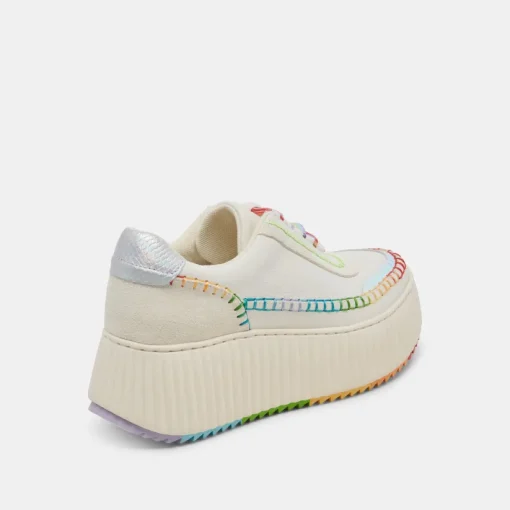 DOLEN PRIDE SNEAKERS WHITE MULTI LEATHER