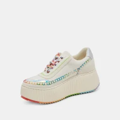 DOLEN PRIDE SNEAKERS WHITE MULTI LEATHER