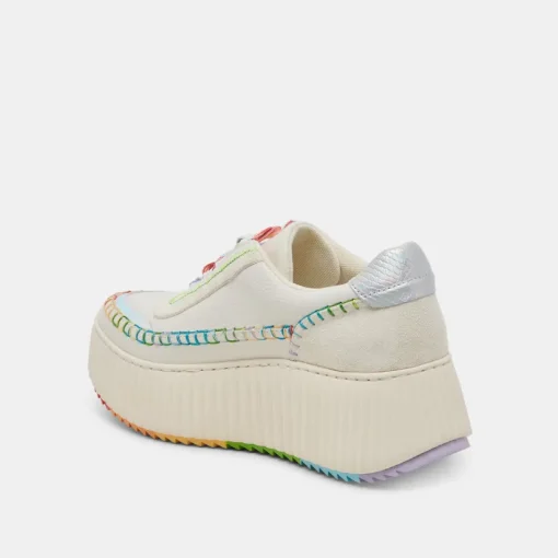 DOLEN PRIDE SNEAKERS WHITE MULTI LEATHER