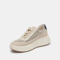 DOLEN SNEAKERS BLACK NATURAL RAFFIA