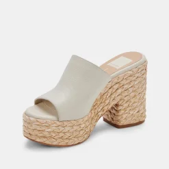 ELORA HEELS IVORY LEATHER