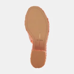 ELORA HEELS ORANGE RAFFIA