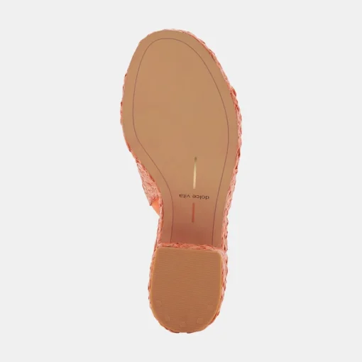 ELORA HEELS ORANGE RAFFIA