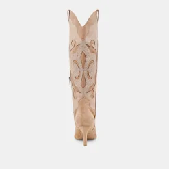 FINLEY STUD BOOTS CAMEL SUEDE