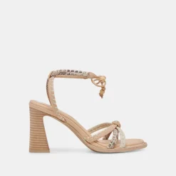 GAZELE HEELS IVORY MULTI LEATHER