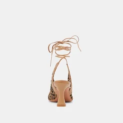 GESICA HEELS BLACK NATURAL WOVEN