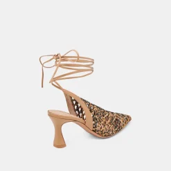 GESICA HEELS BLACK NATURAL WOVEN