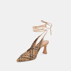 GESICA HEELS BLACK NATURAL WOVEN
