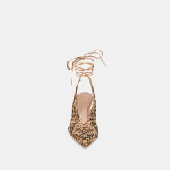 GESICA HEELS BLACK NATURAL WOVEN
