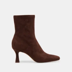 GLAMOR WIDE CALF BOOTS DK BROWN STELLA SUEDE