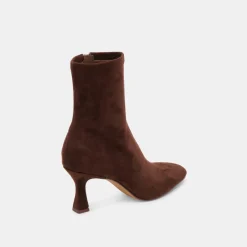 GLAMOR WIDE CALF BOOTS DK BROWN STELLA SUEDE