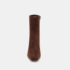GLAMOR WIDE CALF BOOTS DK BROWN STELLA SUEDE