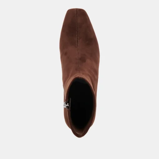 GLAMOR WIDE CALF BOOTS DK BROWN STELLA SUEDE