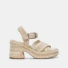 GRAYCE HEELS NATURAL MULTI WOVEN
