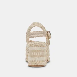 GRAYCE HEELS NATURAL MULTI WOVEN