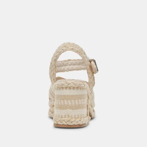 GRAYCE HEELS NATURAL MULTI WOVEN