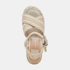GRAYCE HEELS NATURAL MULTI WOVEN