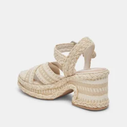 GRAYCE HEELS NATURAL MULTI WOVEN