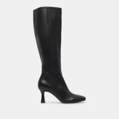 GYRA EXTRA WIDE CALF BOOTS BLACK LEATHER
