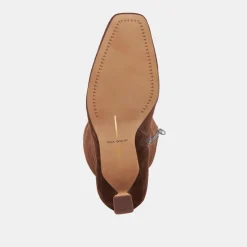 GYRA EXTRA WIDE CALF BOOTS DK BROWN SUEDE