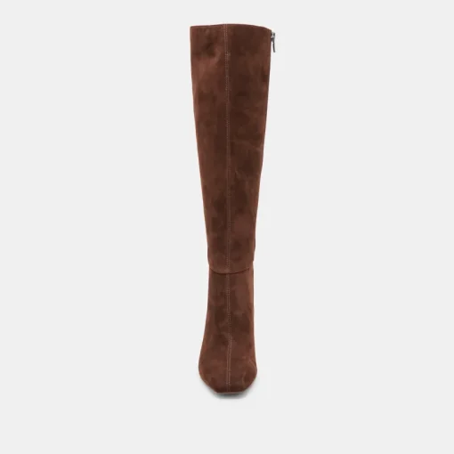 GYRA EXTRA WIDE CALF BOOTS DK BROWN SUEDE