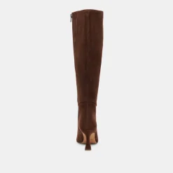 GYRA EXTRA WIDE CALF BOOTS DK BROWN SUEDE