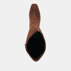 GYRA EXTRA WIDE CALF BOOTS DK BROWN SUEDE