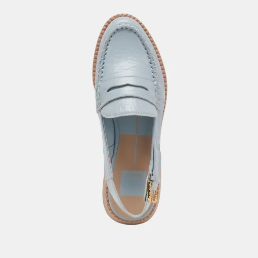 HARDI LOAFERS SKY BLUE CRINKLE PATENT