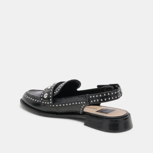 HARDI STUD LOAFERS MIDNIGHT CRINKLE PATENT