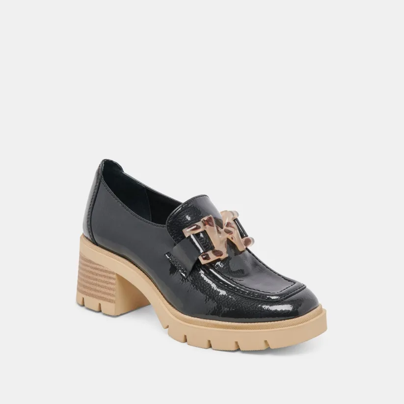 HAROLD HEELS MIDNIGHT PATENT LEATHER