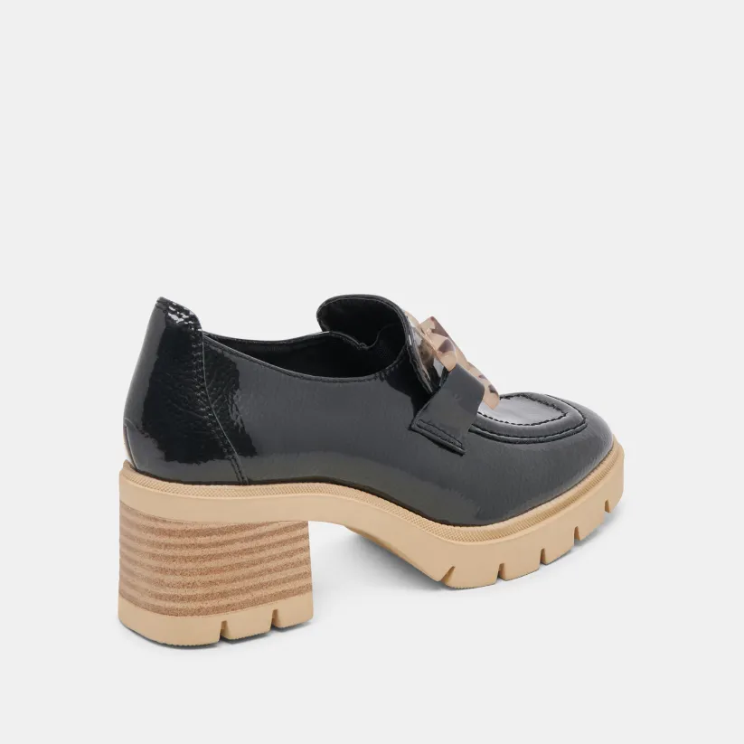 HAROLD HEELS MIDNIGHT PATENT LEATHER