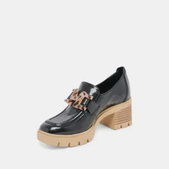 HAROLD HEELS MIDNIGHT PATENT LEATHER