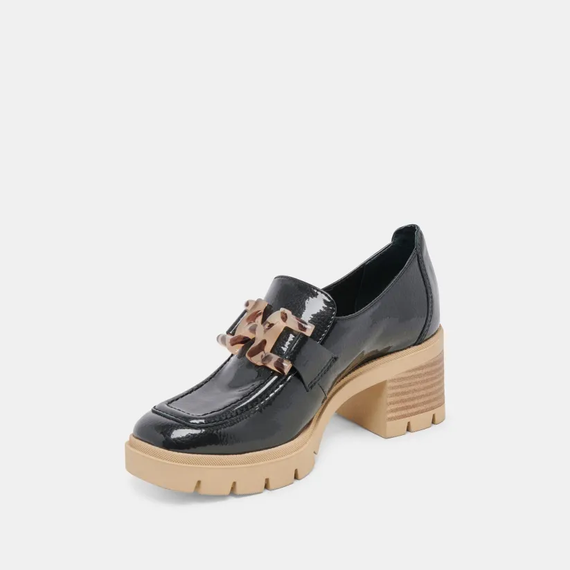 HAROLD HEELS MIDNIGHT PATENT LEATHER