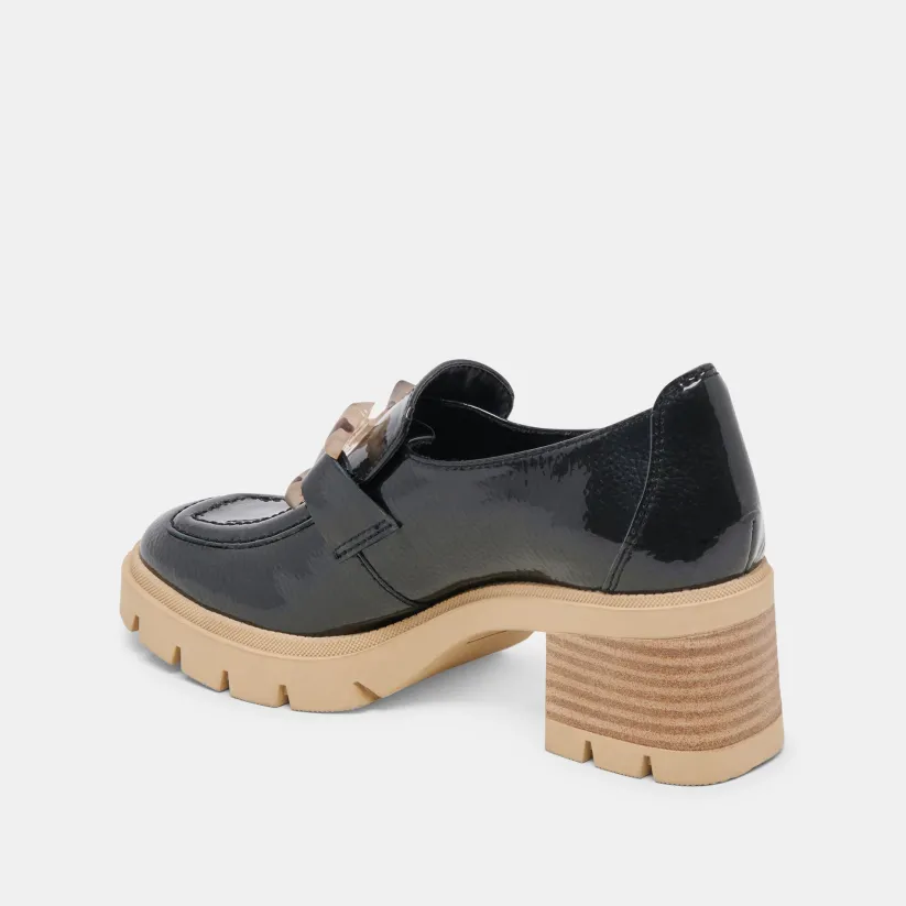 HAROLD HEELS MIDNIGHT PATENT LEATHER