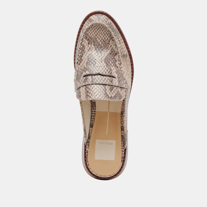 HAVAN LOAFERS SAND SNAKE EMBOSSED