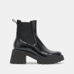 HAWK H20 WIDE BOOTIES MIDNIGHT CRINKLE PATENT