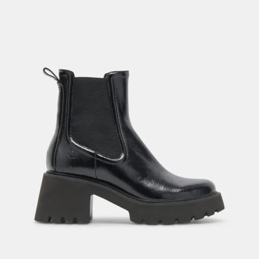 HAWK H20 WIDE BOOTIES MIDNIGHT CRINKLE PATENT