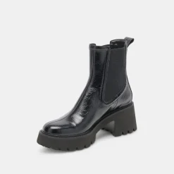 HAWK H20 WIDE BOOTIES MIDNIGHT CRINKLE PATENT