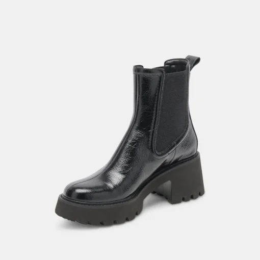 HAWK H20 WIDE BOOTIES MIDNIGHT CRINKLE PATENT