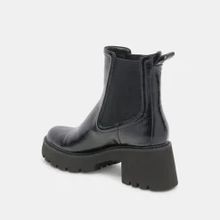 HAWK H20 WIDE BOOTIES MIDNIGHT CRINKLE PATENT