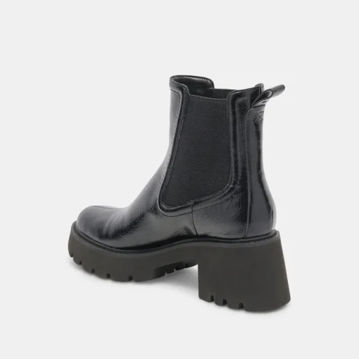 HAWK H20 WIDE BOOTIES MIDNIGHT CRINKLE PATENT