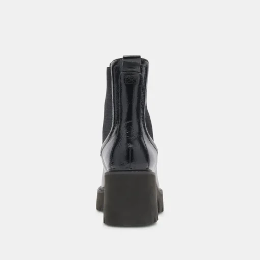 HAWK H20 WIDE BOOTIES MIDNIGHT CRINKLE PATENT