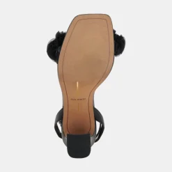 IESHA HEELS BLACK LEATHER