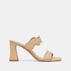 ILVA HEELS LT NATURAL RAFFIA