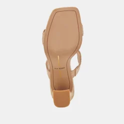 ILVA HEELS LT NATURAL RAFFIA