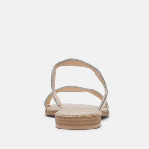ILVA SANDALS GOLD DISTRESSED LEATHER