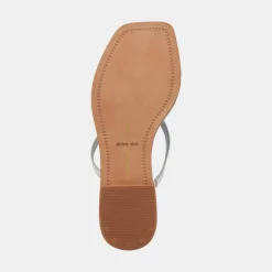 INDIGO SANDALS SILVER DISTRESSED LEATHER